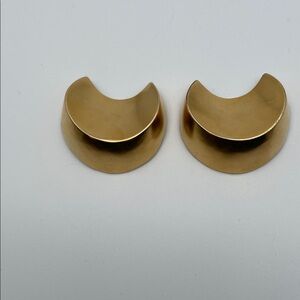 Robert Lee Morris Gold Plated Crescent Earrings